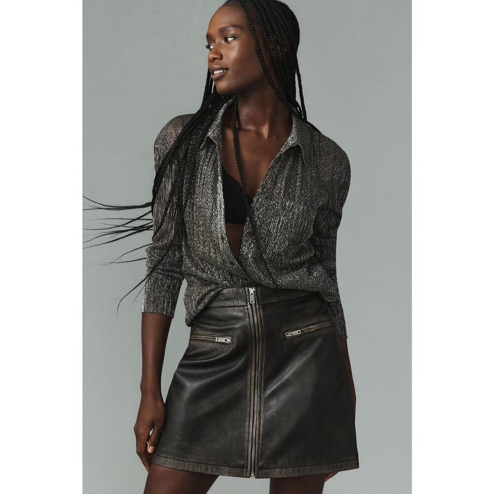 Pilcro Metallic Buttondown Shirt - New 2X